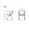 صندلی چهارپایه Q46b, صندلی چهارپایه تاشو,صندلی چهارپایه فلزی,صندلی چهارپایه محکم