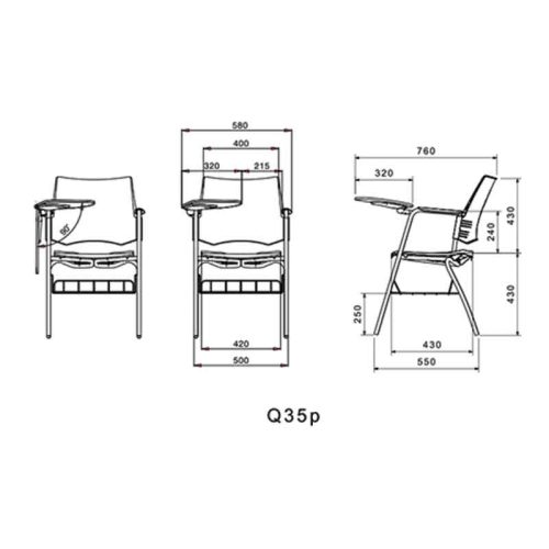 صندلی آموزشی لیو کد Q35P,صندلی دانش آموزی,صندلی دانشجویی