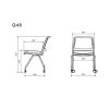 صندلی چهارپایه لیو کد Q46, صندلی چهارپایه تاشو,صندلی چهارپایه فلزی,صندلی چهارپایه محکم